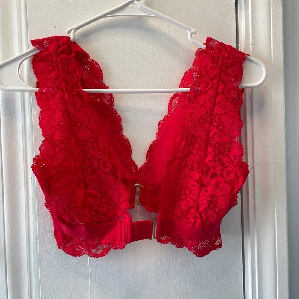 Free People Red Lace Bra - Picture 2 of 4